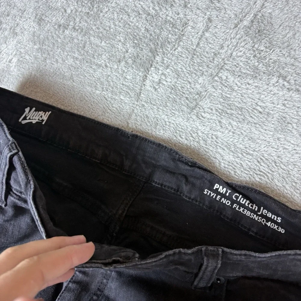 Mugsy Pardon My Take PMT Clutch Jeans Mens 40x30 (Fits 38x29) Black Stretch‎
